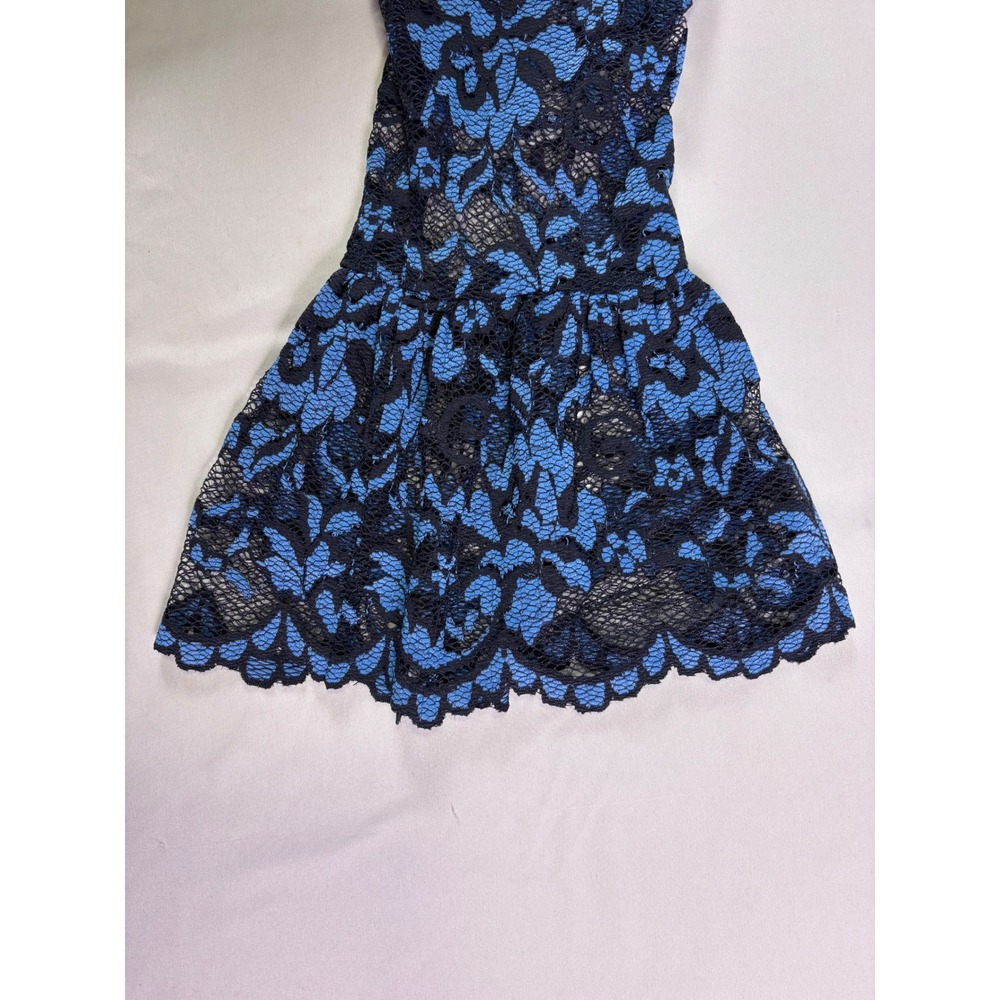 Ganni Flynn Lace Dress 40 US 8/10 Fluted Sleeve Shift Maximalist Party Retro - Picture 6 of 9